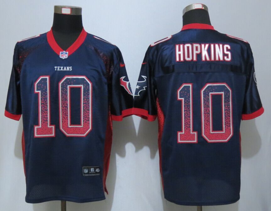 Houston Texans 10 Hopkins Drift Fashion Blue New Nike Elite Jerseys